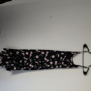 Floral Black and Pink Dress